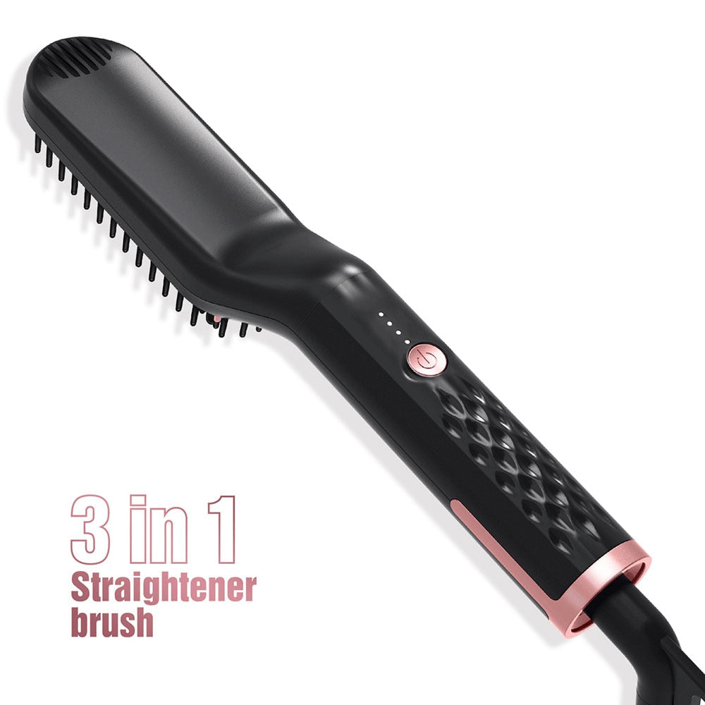 Men Beard Straightener Hot Heating Comb Hair Straightener Brush Multifunctional Hair Comb Smoothing Iron Hair Straightening Brush