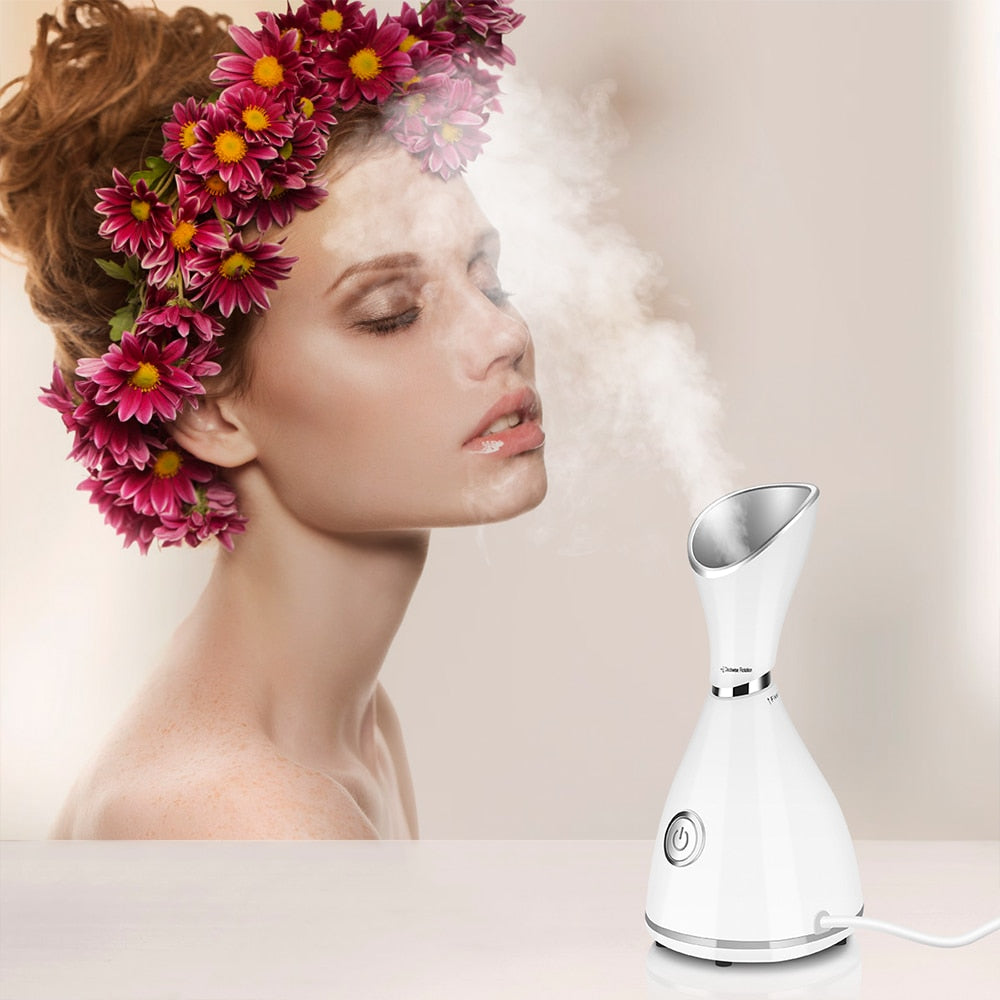 Nano Ionic Facial Cleaner Deep Cleaning Hot Steamer Face Sprayer Facial Steamer Machine Beauty Face Steaming Device Facial Tool