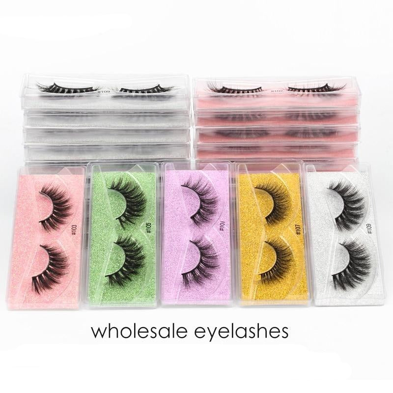 Lashes Wholesale 10/30/50/100 Pcs 3D Eyelashes Natural False Eyelashes Wispy Lashes Makeup Fluffy Lashes In Bulk