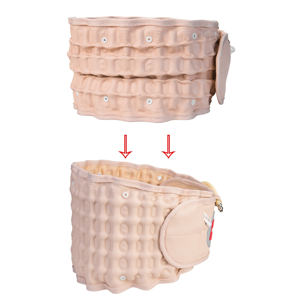 Decompression Lumbar Support Belt Waist Air Traction Brace Spinal Back Relief Belt Backach Pain Release Massager Unisex