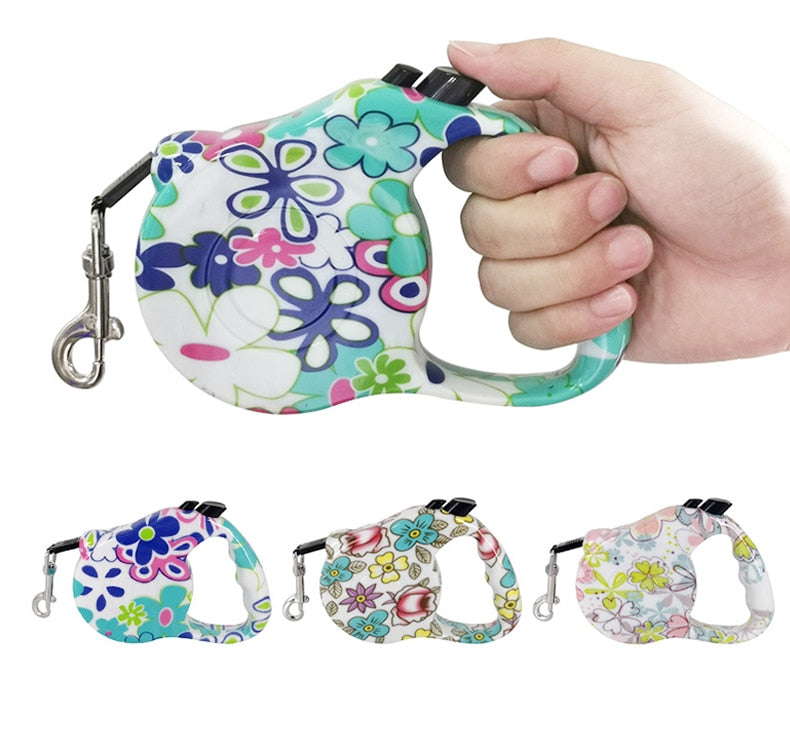 Automatic Retractable Dog Leash Fashion Printed Auto Traction Rope For Small Medium Dogs Cat Walking Running Pet Leashes Product