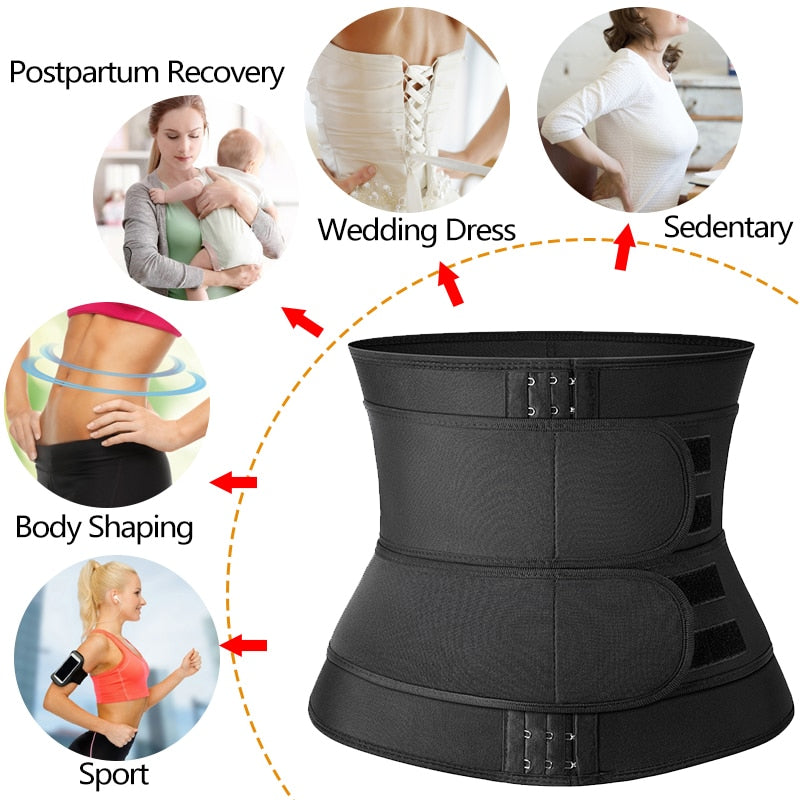 Women Waist Trainer Neoprene Body Shaper Belt Slimming Sheath Belly Reducing Shaper Tummy Sweat Shapewear Workout Shaper Corse