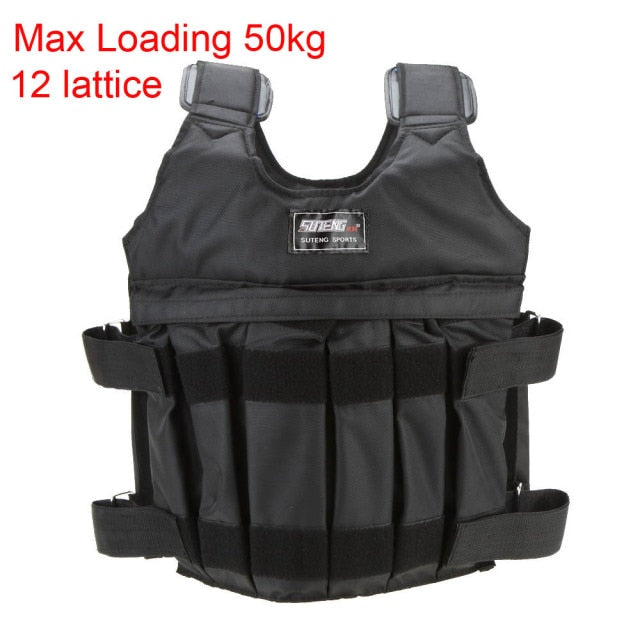 20kg/50kg Loading Weighted Vest For Boxing Training Workout Fitness Equipment Adjustable Waistcoat Jacket Sand Clothing