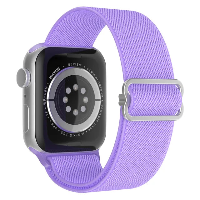 Scrunchie Strap for Apple watch Ultra 49mm band 45mm 44/40mm 41mm Adjustable Nylon solo Loop bracelet iWatch serie 4 5 se 6 7 8