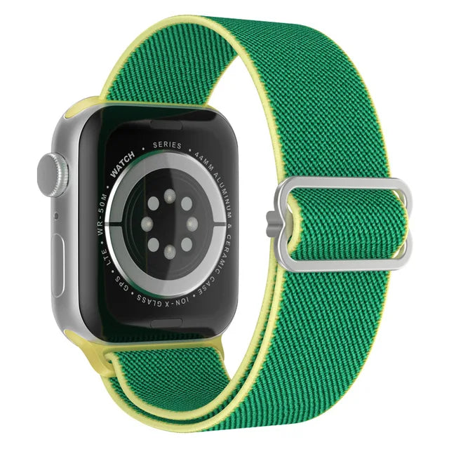 Scrunchie Strap for Apple watch Ultra 49mm band 45mm 44/40mm 41mm Adjustable Nylon solo Loop bracelet iWatch serie 4 5 se 6 7 8