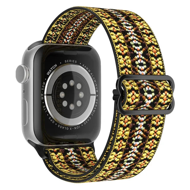 Scrunchie Strap for Apple watch Ultra 49mm band 45mm 44/40mm 41mm Adjustable Nylon solo Loop bracelet iWatch serie 4 5 se 6 7 8