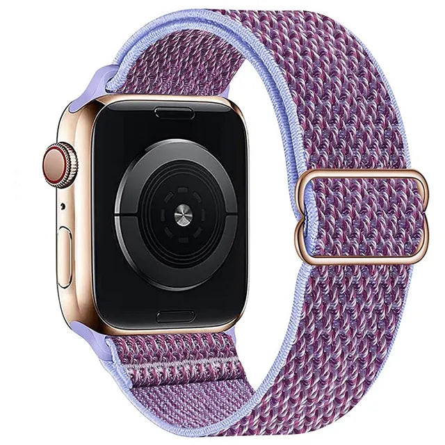 Scrunchie Strap for Apple watch Ultra 49mm band 45mm 44/40mm 41mm Adjustable Nylon solo Loop bracelet iWatch serie 4 5 se 6 7 8