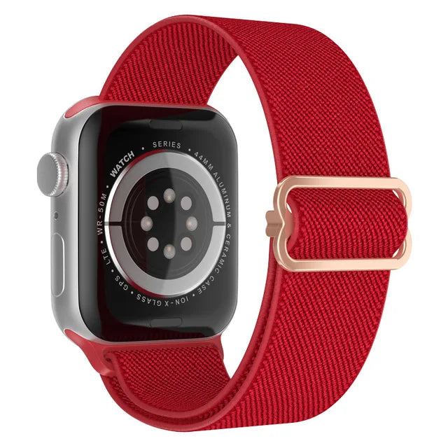 Scrunchie Strap for Apple watch Ultra 49mm band 45mm 44/40mm 41mm Adjustable Nylon solo Loop bracelet iWatch serie 4 5 se 6 7 8