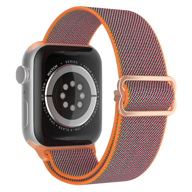 Scrunchie Strap for Apple watch Ultra 49mm band 45mm 44/40mm 41mm Adjustable Nylon solo Loop bracelet iWatch serie 4 5 se 6 7 8