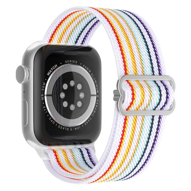 Scrunchie Strap for Apple watch Ultra 49mm band 45mm 44/40mm 41mm Adjustable Nylon solo Loop bracelet iWatch serie 4 5 se 6 7 8