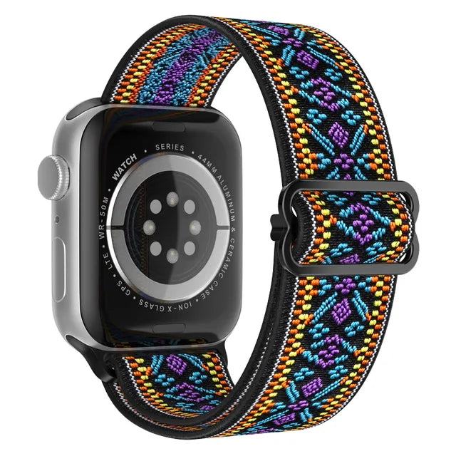 Scrunchie Strap for Apple watch Ultra 49mm band 45mm 44/40mm 41mm Adjustable Nylon solo Loop bracelet iWatch serie 4 5 se 6 7 8