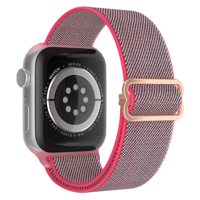 Scrunchie Strap for Apple watch Ultra 49mm band 45mm 44/40mm 41mm Adjustable Nylon solo Loop bracelet iWatch serie 4 5 se 6 7 8