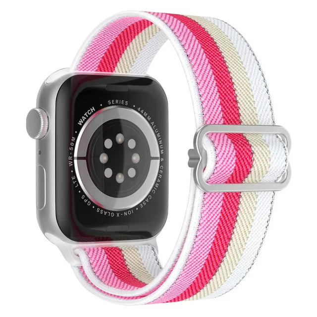 Scrunchie Strap for Apple watch Ultra 49mm band 45mm 44/40mm 41mm Adjustable Nylon solo Loop bracelet iWatch serie 4 5 se 6 7 8