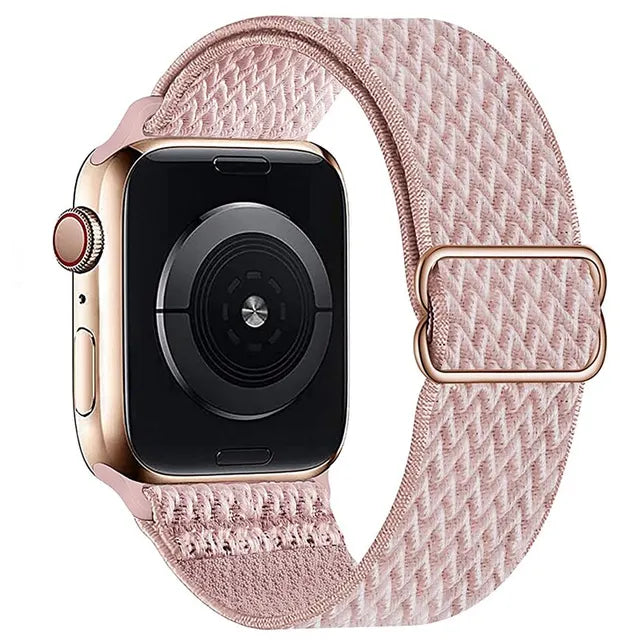 Scrunchie Strap for Apple watch Ultra 49mm band 45mm 44/40mm 41mm Adjustable Nylon solo Loop bracelet iWatch serie 4 5 se 6 7 8