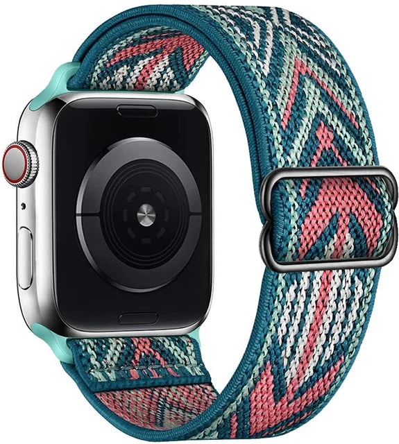 Scrunchie Strap for Apple watch Ultra 49mm band 45mm 44/40mm 41mm Adjustable Nylon solo Loop bracelet iWatch serie 4 5 se 6 7 8