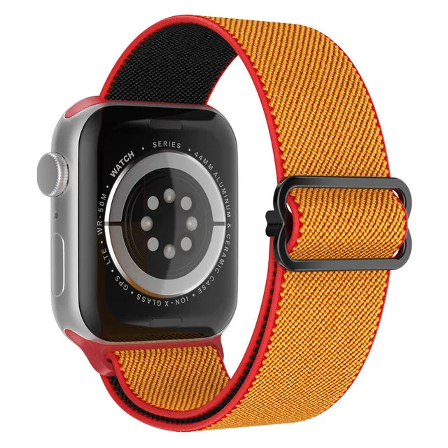 Scrunchie Strap for Apple watch Ultra 49mm band 45mm 44/40mm 41mm Adjustable Nylon solo Loop bracelet iWatch serie 4 5 se 6 7 8