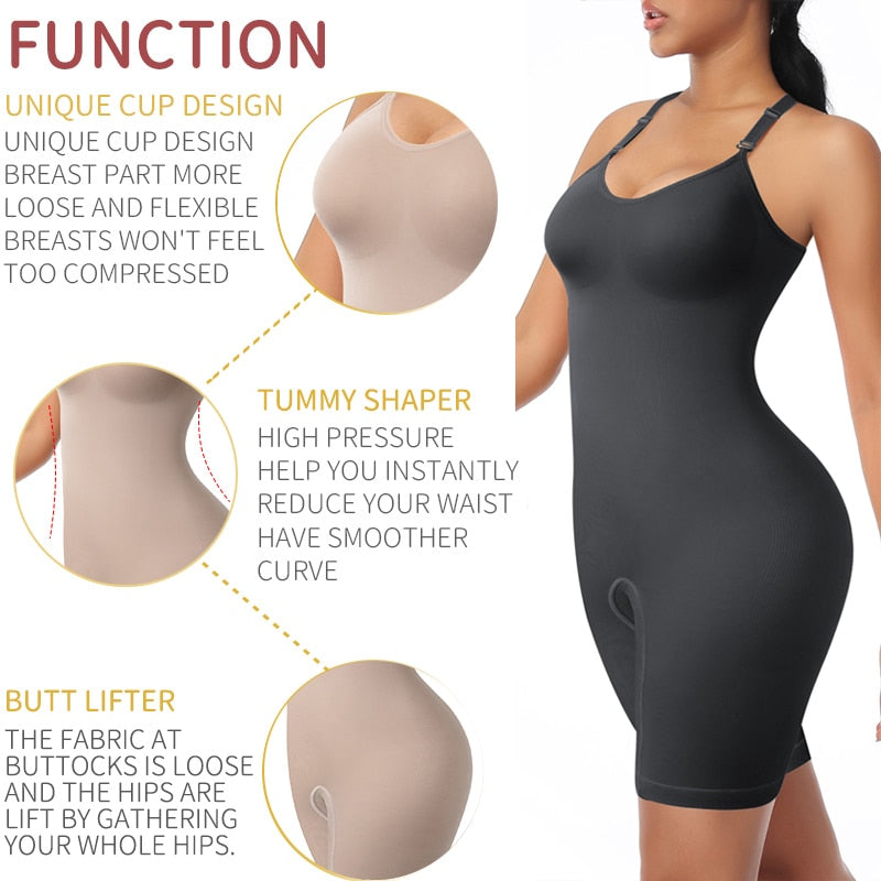 Bodysuit Shapewear Women Full Body Shaper Tummy Control Slimming Sheath Butt Lifter Push Up Thigh Slimmer Abdomen Shapers Corset|Bodysuits|