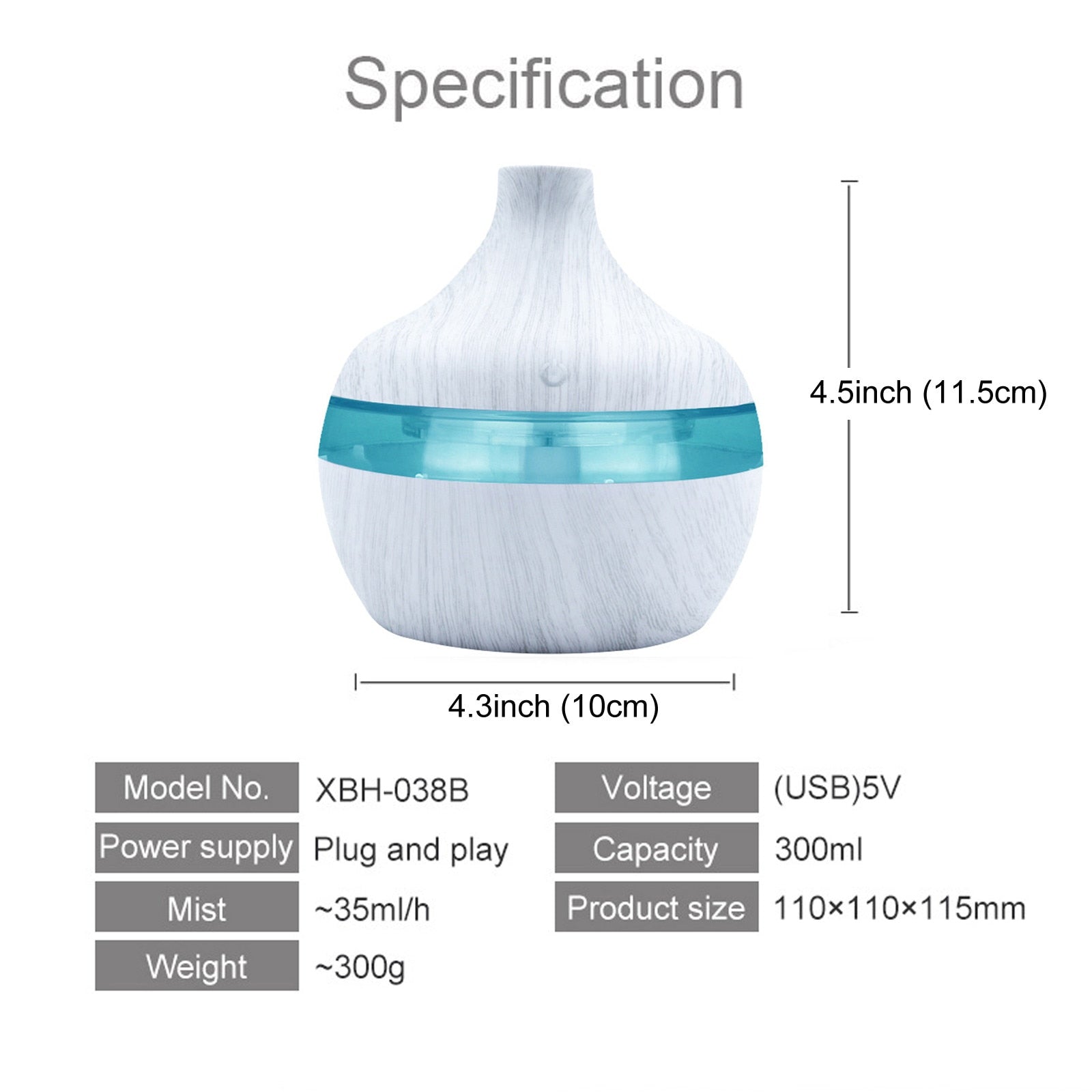 USB Electric Air Humidifier Mini Mist Maker Air Aroma Essential Oil Diffuser LED Aroma Aromatherapy Humidifier for Office Home