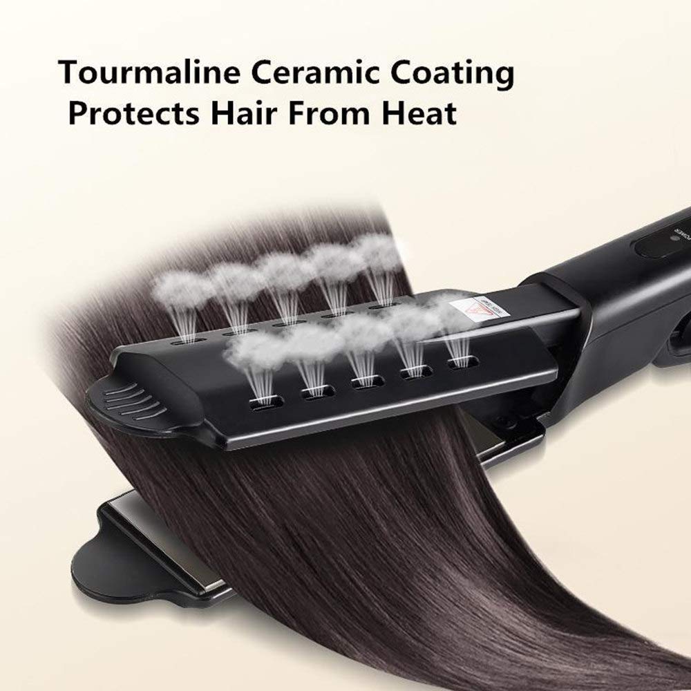 Hair Straightener Steam Flat Iron Four Gear Hair Straightening Iron Ceramic Tourmaline Ionic Curling Hair Styling Tools For Women