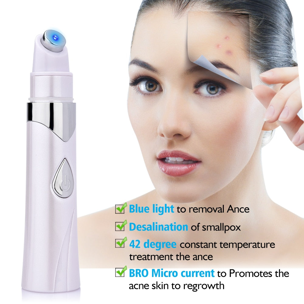 Therapy Acne Laser Pen Blue Light for Galvanic Waves Tightening Pores Shrinking Anti wrinkle Facial Skin Beauty Care Device Tool