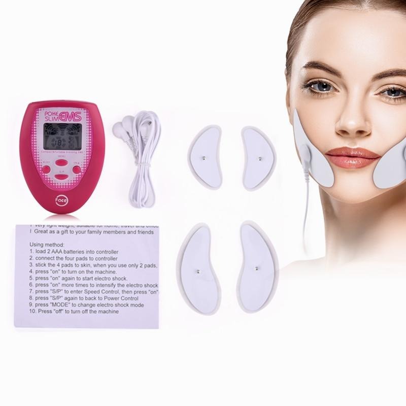 V Shape Lifting Face Slimming Machine with EMS Micro Electrode Stickers Tightening Skin Massager Anti Cellulite Face Care Tool