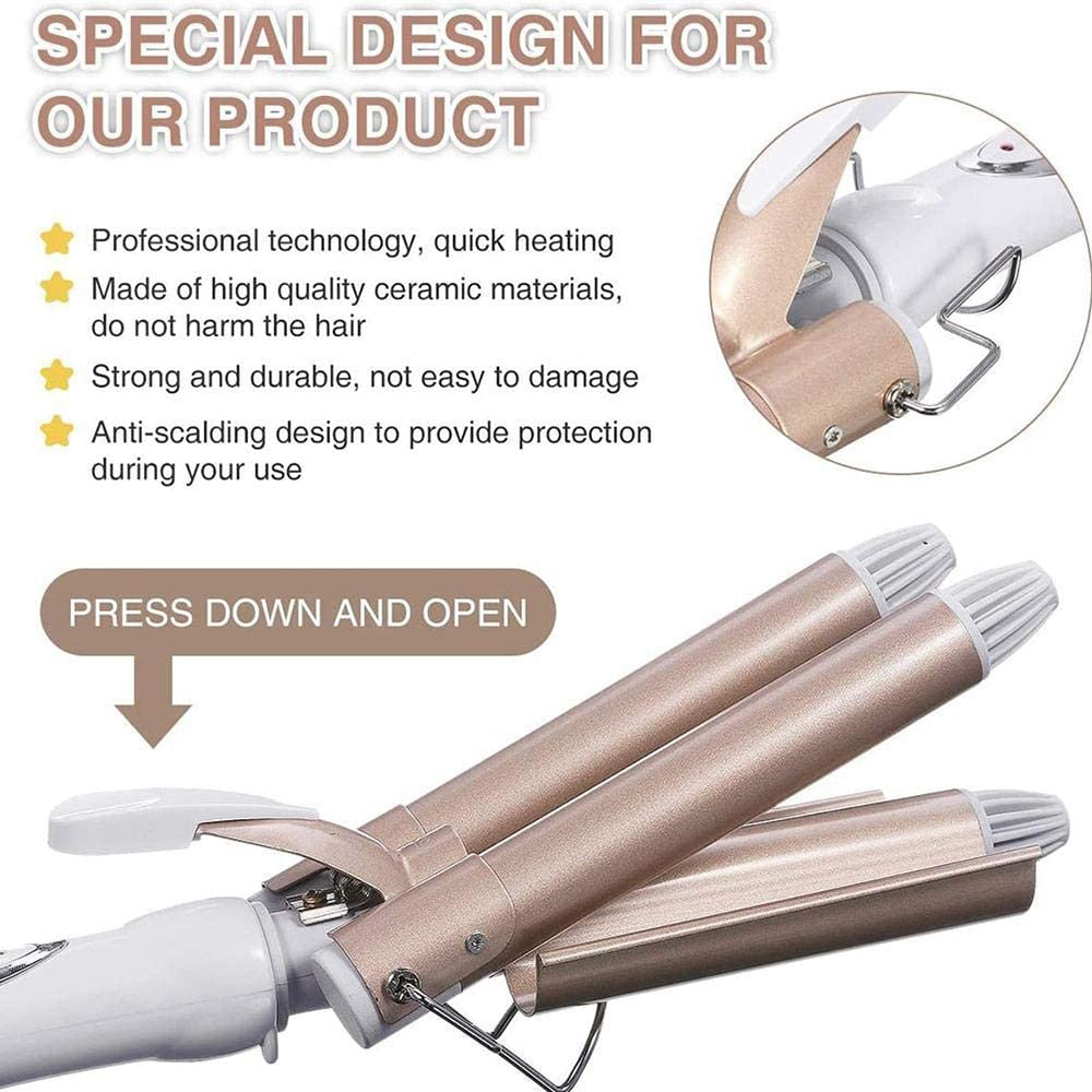 Professional Hair Triple Curling Iron Ceramic Barrel Wave Rolls Hair Curler Irons Hair Waver Styling Tools Hair Styler Wand