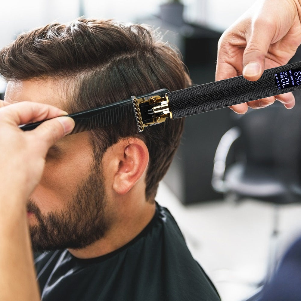 Electric Hair Trimmer Beard Clipper Pro Men Head Haircut Machine Barber Shaver T Blade Hair Cutting Styling Shaving Tool Set