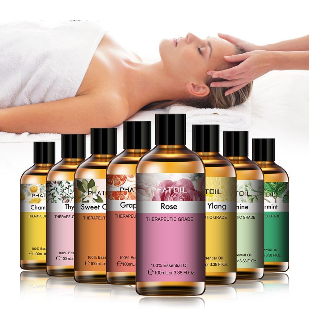 100ml Pure Natural Rose Essential Oils Diffuser Lavender Eucalyptus Jasmine Vanilla Mint Chamomile Tea Tree Aroma Essential Oil|Essential Oil|