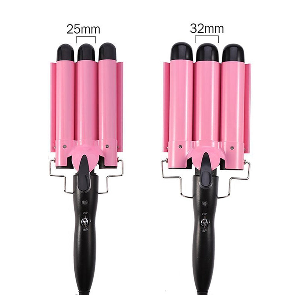 Triple Curling Iron 3 Barrel Hair Curler Crimp Big Wave Hair Waver Styling Tools Curling Wand Curl Machine Corrugation for Hair