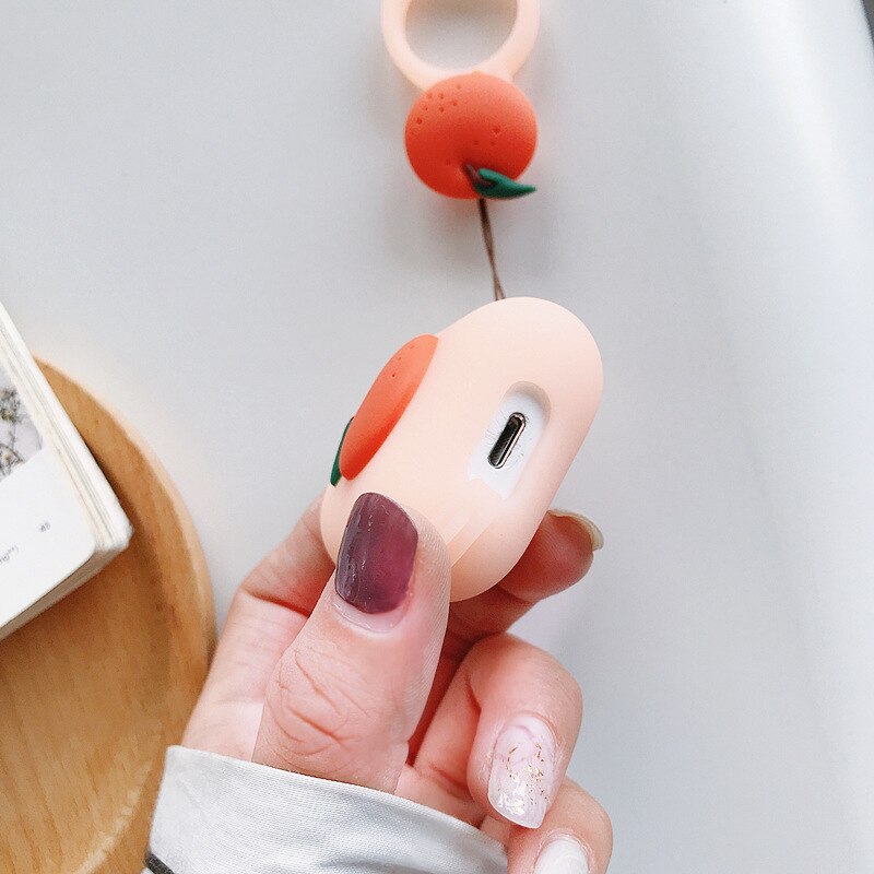 For Airpods 1/2 Case New Summer Fresh Fruit Airpod Protective Cover Apple Wireless Bluetooth Headset Box Soft Silicone Airpods|Earphone Accessories|