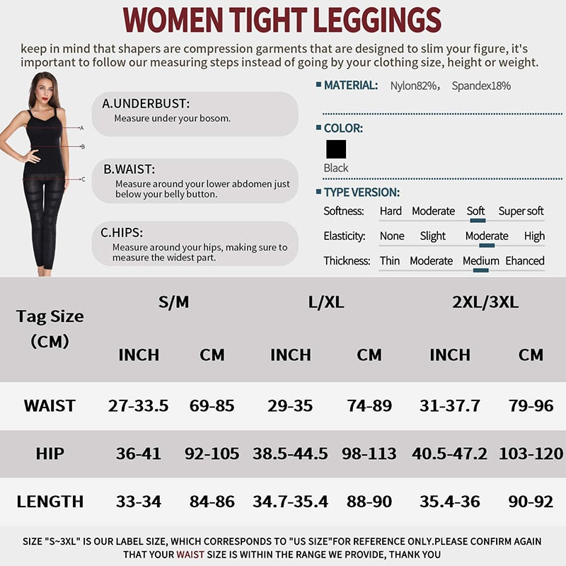 Shapewear Anti Cellulite Compression Leggings Leg Slimming Body
