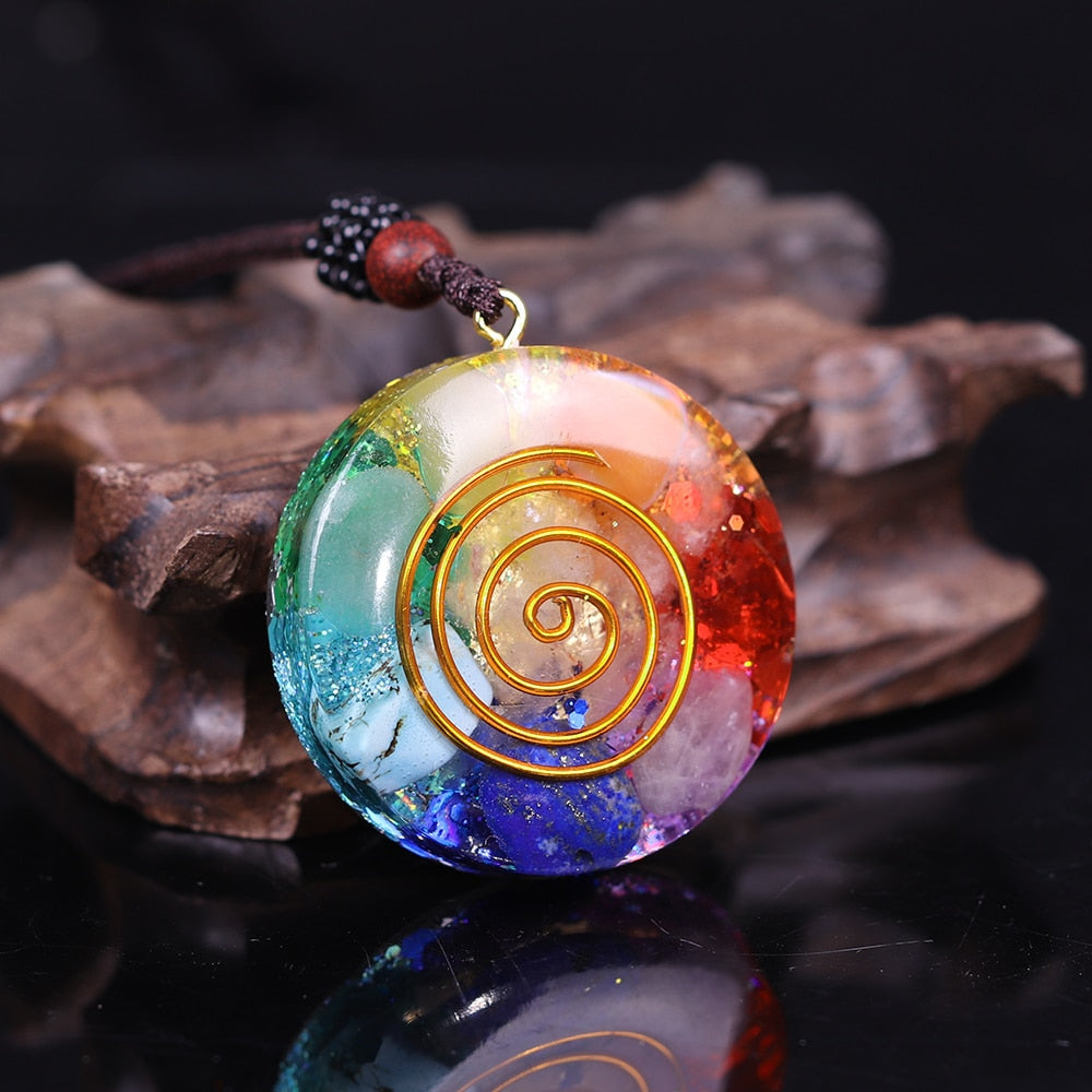 Necklace For Women Chakra Orgonite Energy Pendant Energy Balance Converter Yoga Healing Jewelry