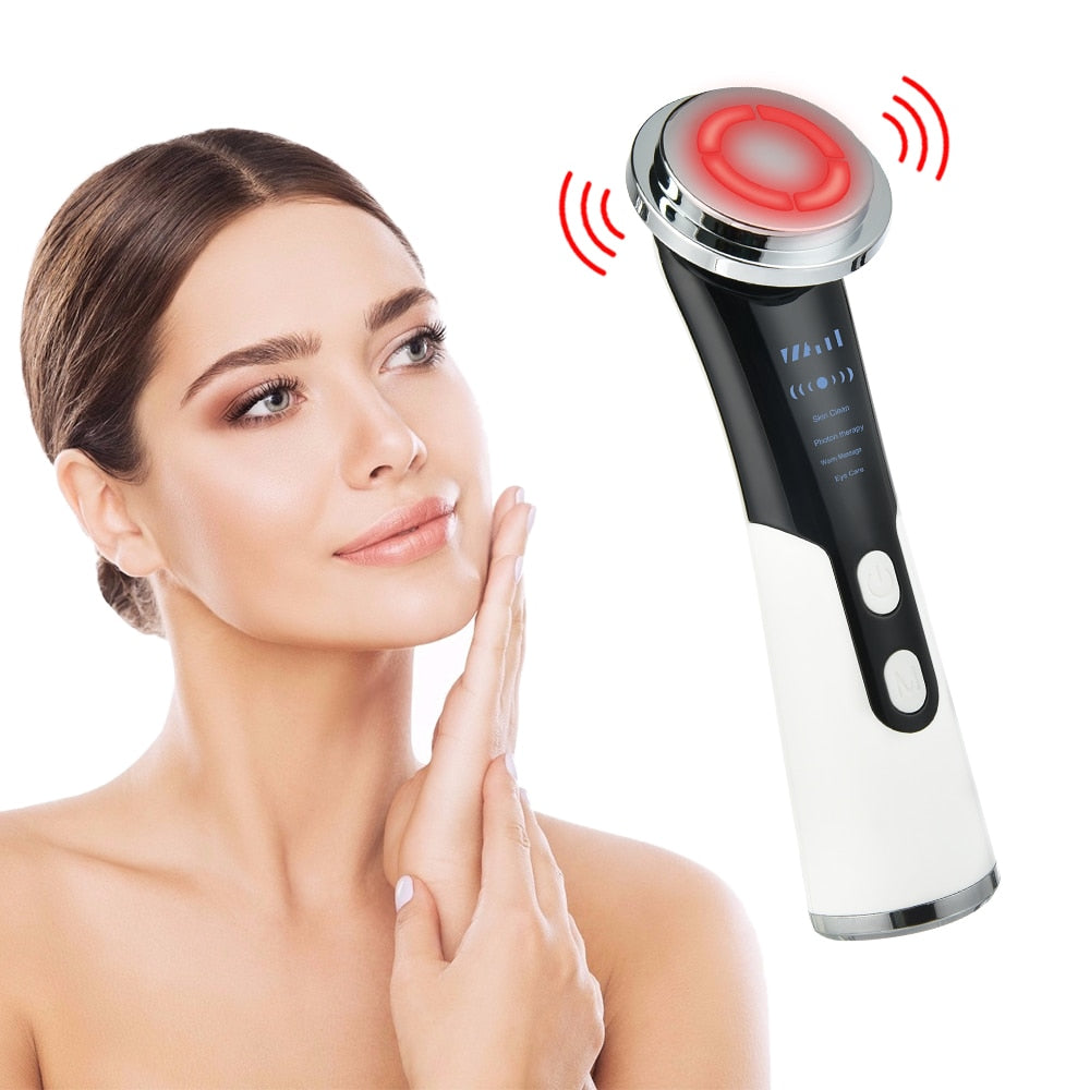 Cleansing Rejuvenation Device EMS LED Photon Therapy Vibration Massager Skin Beauty Instrument Treatment Massage Face Care Tool LED Mask