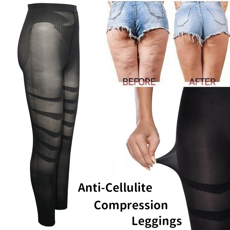 Shapewear Anti Cellulite Compression Leggings Leg Slimming Body Shaper High Waist Tummy Control Panties Thigh Sculpting Slimmer|Control Panties|