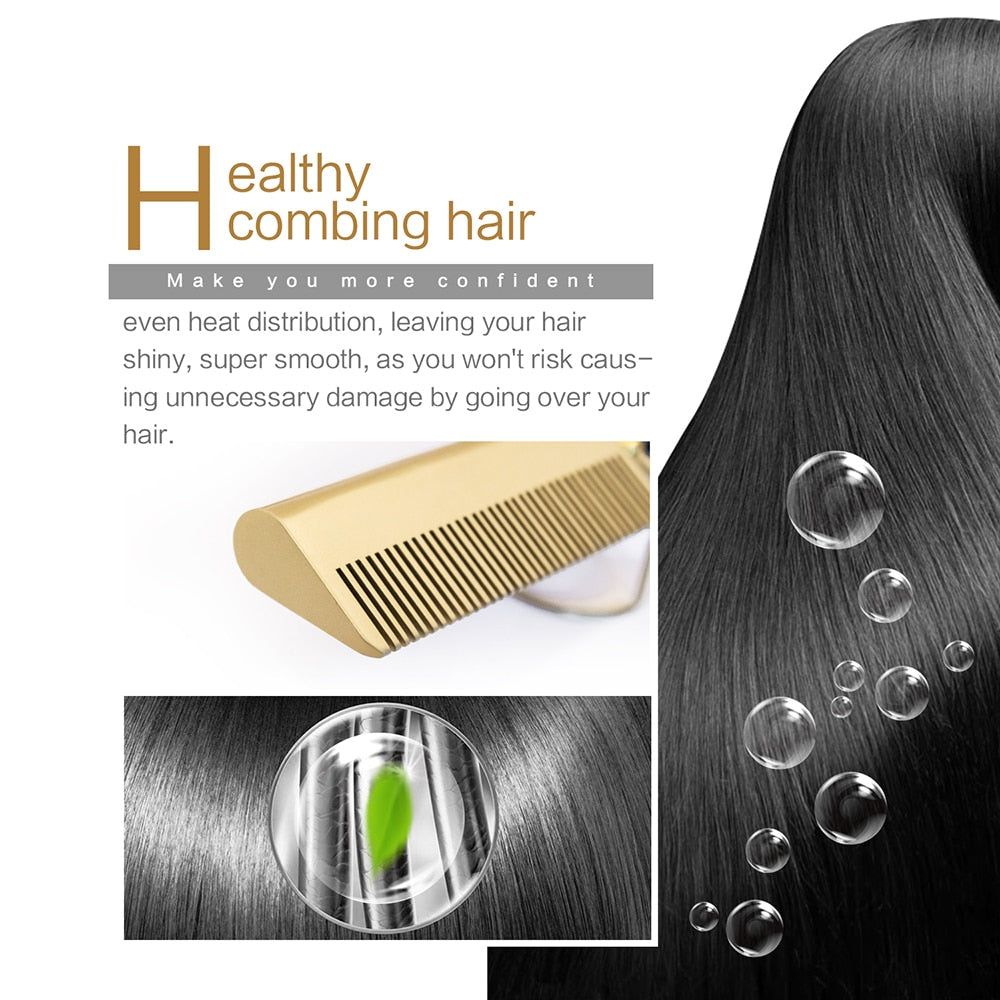 Hair Straightener Flat Irons Straightening Brush Hot Heating Comb Hair Straight Styler Corrugation Curling Iron Hair Curler Comb
