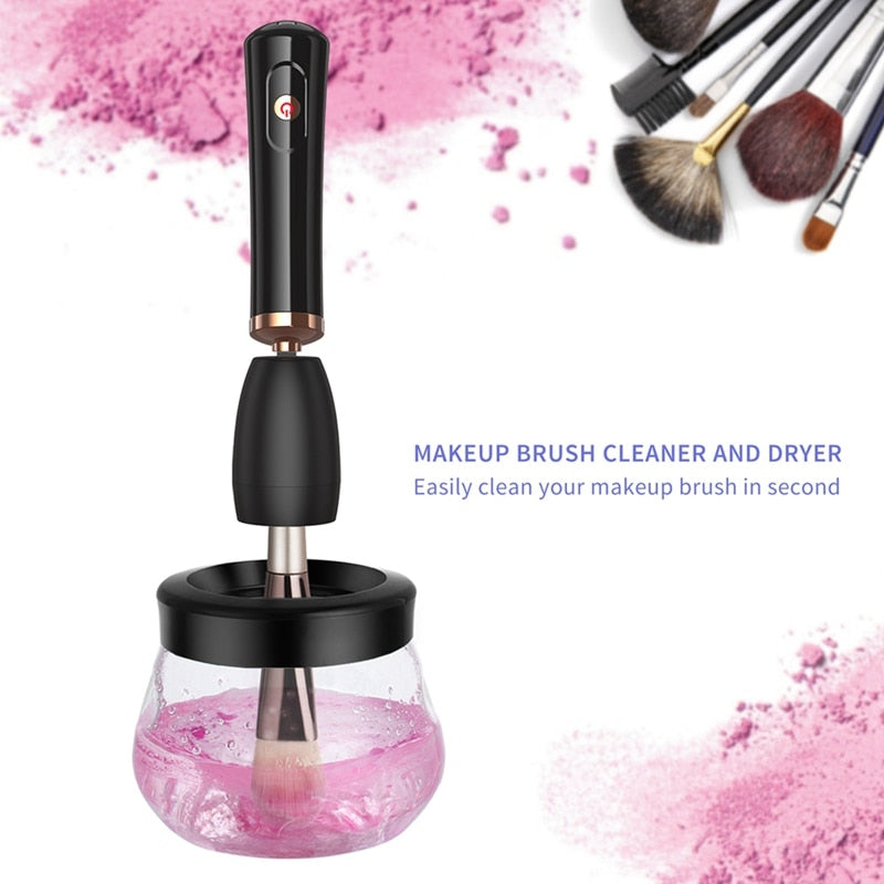 Makeup Brush Cleaner Type C Charged Multi Function Machine Silicone Fast Washing and Drying Automatic Spinner Tool