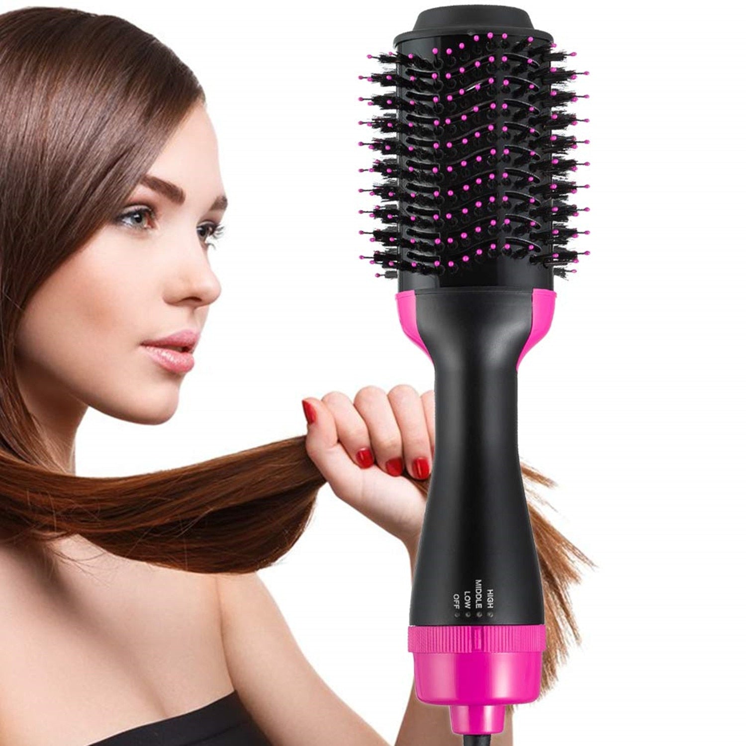 5 in 1 Multifunctional Hair Dryer Blow Dryer Brush Hair Straightening Hair Curling Brush Rotating Hair Dryer Brush Hot Air Comb