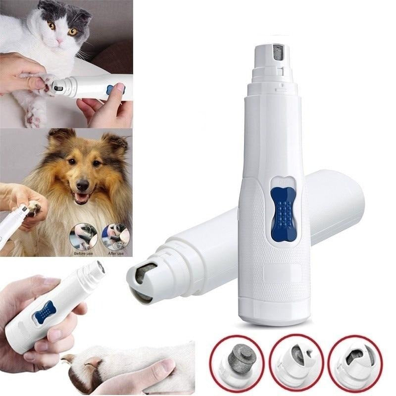 Electric Pet Nail Grinder File Trimmer Pro Grooming Tool Dogs Cats Claw Paws Clipper