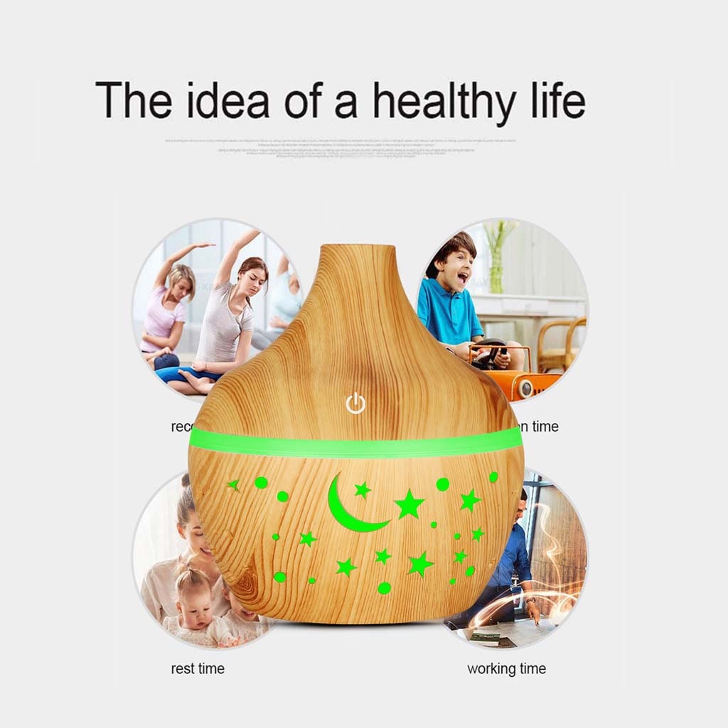 300ML Air Humidifer Led Colorful Ultrasonic Aroma Humidifier Essential Oil Diffuser Aroma Aromatherapy Humidifier