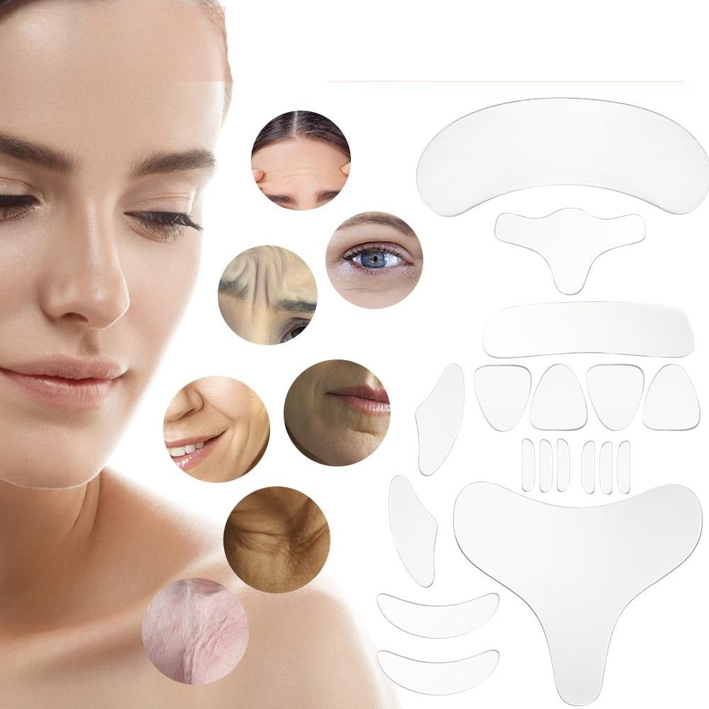 Reusable Silicone anti Wrinkle face patches, superlift facelift browlift & eyelift Removal Sticker Face Forehead Neck Eye Sticker Pad Anti Aging Patch Face Lifting Mask Skin Care Tools