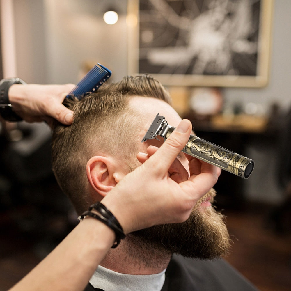 Electric Hair Trimmer Beard Clipper Pro Men Head Haircut Machine Barber Shaver T Blade Hair Cutting Styling Shaving Tool Set