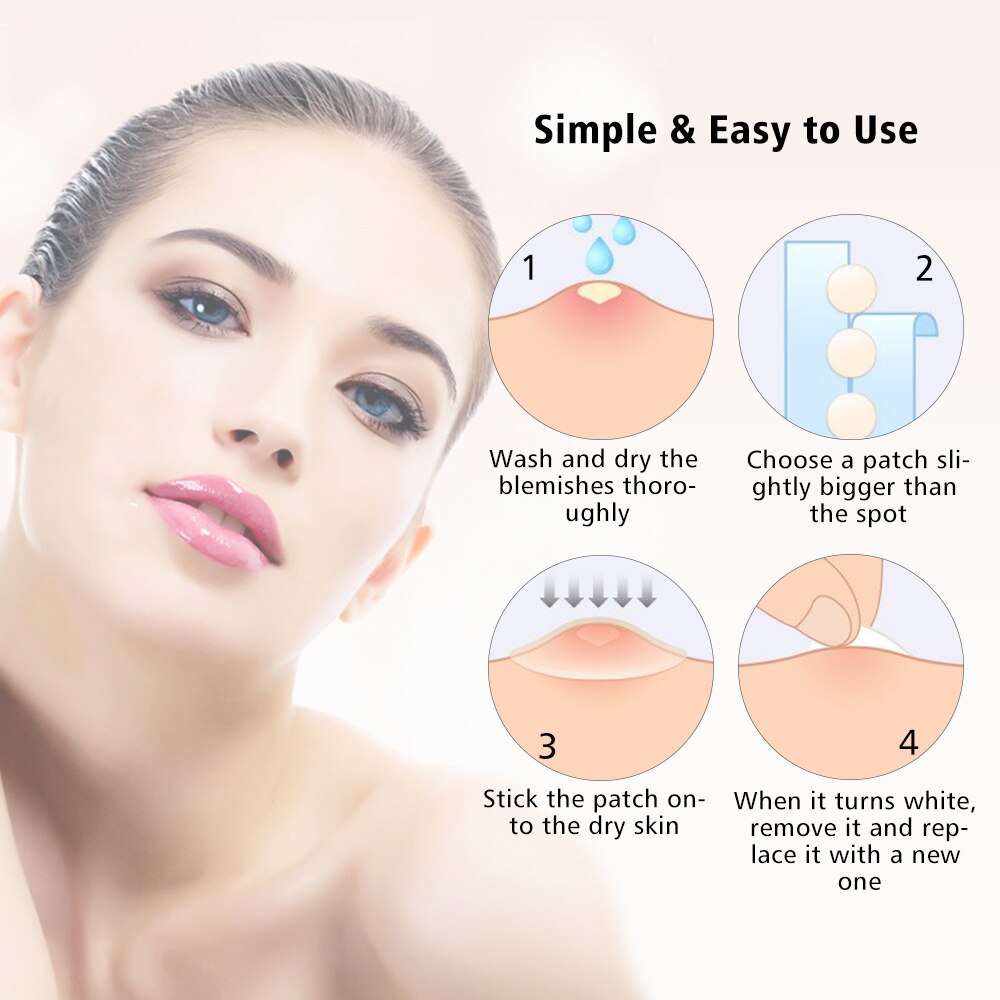 144 ct patches, 4 pck Face Acne Pimple Patch Anti Infection Spot Invisible Hydrocolloid Scar Care Treatment Sticker Dot Absorbing Cover 4 Packs