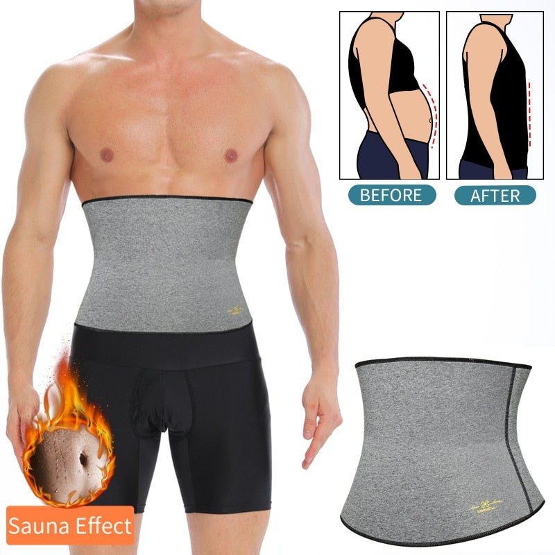 Mens Waist Trainer Modeling Belt Belly Cincher Shapers Slimming Body Shaper Weight Loss Shapewear Abdominal Sweat Slim Trimmer|Shapers|