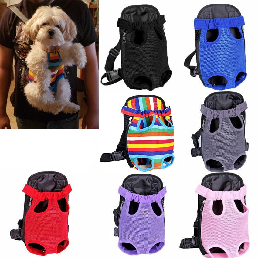 Breathable Pet Dog Carrier Backpack Bags Pet Outdoor Travel Mesh Front Carrier Bags For Chihuahua Cats Small Dogs Mesh Backpack