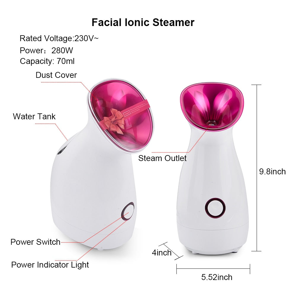 Facial Steamer Nano Lonic Humidifier Moisturizing Cleaning Pores Clearing Blackheads Hot Mist Sprayer Home Sauna SPA Skin Care|Home Use Beauty Devices|