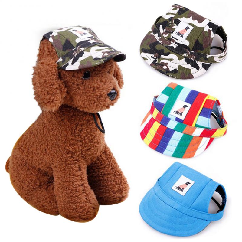 Summer Pet Dog Hat Cap Outdoor Dog Baseball Cap Canvas Small Dog Sunscreen Accessories Pet Dog Hat Baseball Cap Sports For Pet