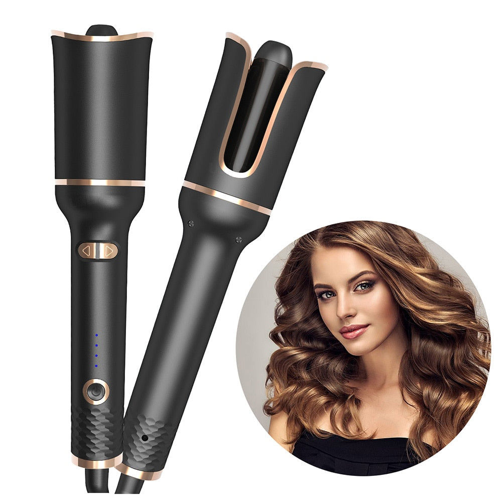 Automatic Hair Curler Wireless Ceramic Curling Iron Tongs Air Curler Curling Wand Hair Waver Styler Tools Portable Hair Crimper