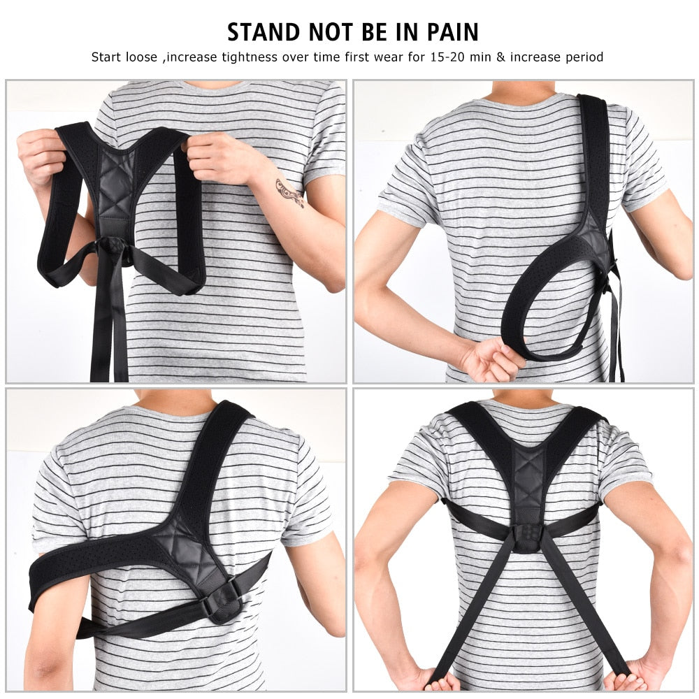 Brace Support Belt Adjustable Back Posture Corrector Clavicle Spine Back Shoulder Lumbar Posture Correction for Adult Children