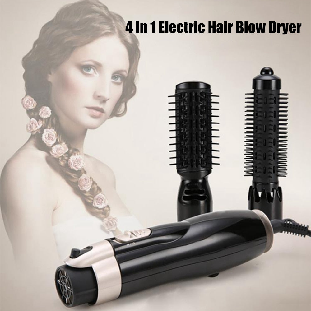 4 In 1 Hair Curling Straightener Iron Wand Hair Curler Roller Set Pro Barrel Corrugated Curls Hair Styling Tools