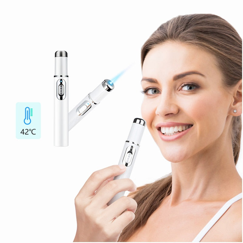 Blue Light Therapy Laser Pen Portable Shrink Pores Black Spots Freckle Scar acne Pimple Removal Beauty Machine Treatment Skincare